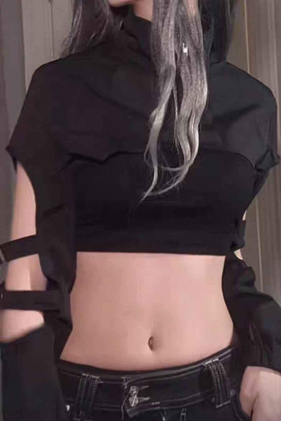 Cut-Out Crop Jacket