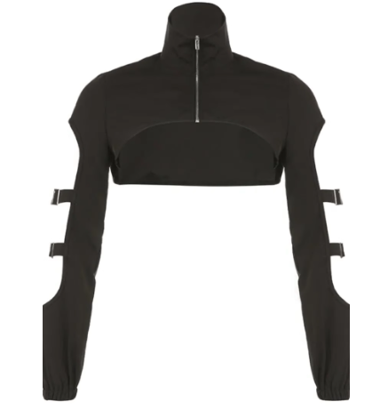 Cut-Out Crop Jacket