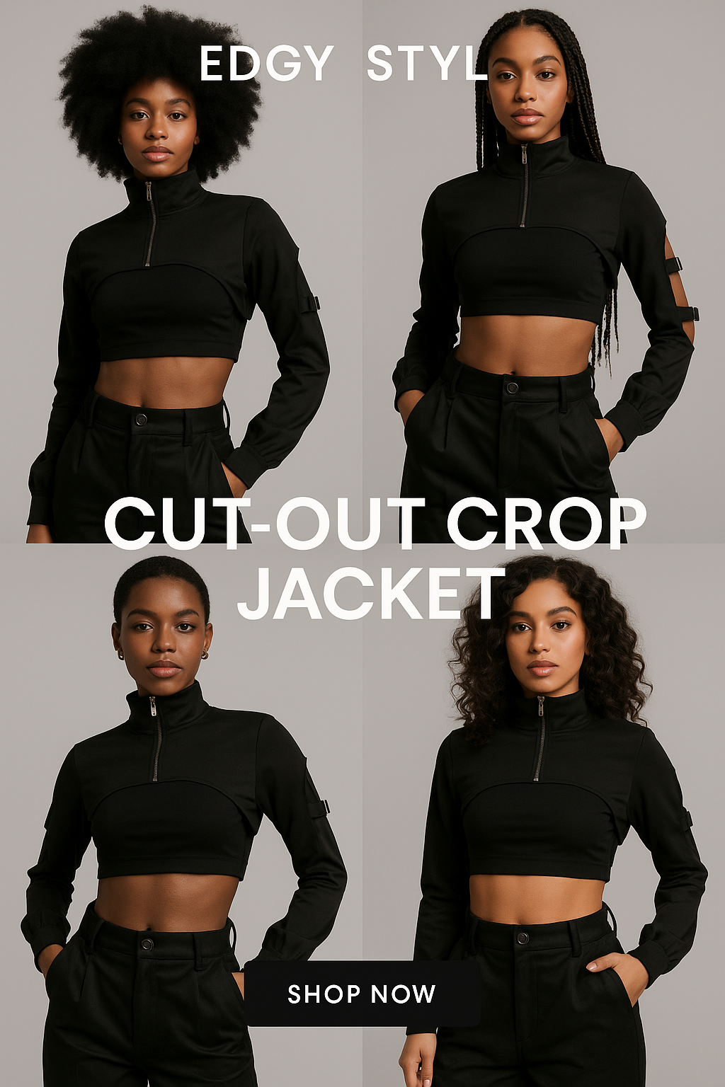 Cut-Out Crop Jacket